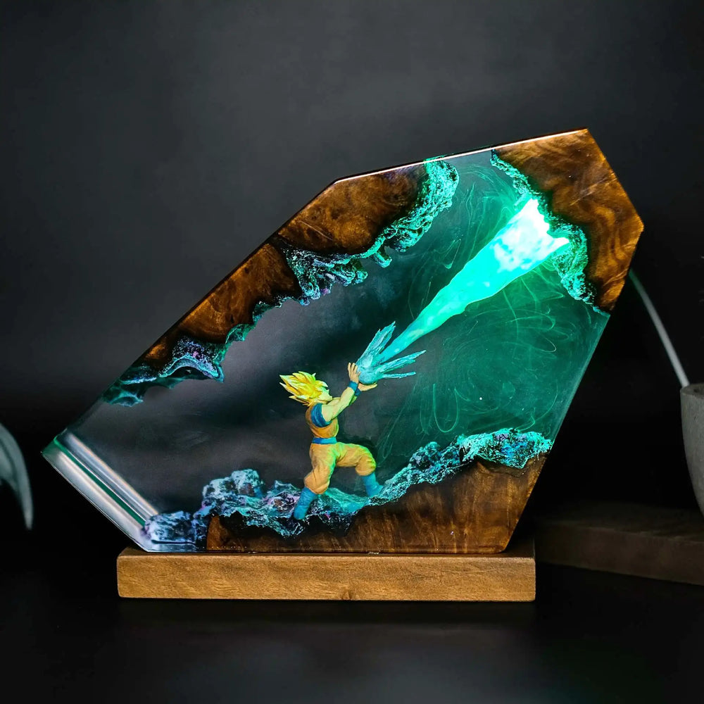 Dragon Ball Hand Crafted Super Saiyan Goku Resin Lamp